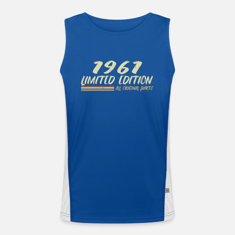 1961 Geburtstag Geschenkidee 1961 Funktionelles Kontrast-Tank Top für Männer 