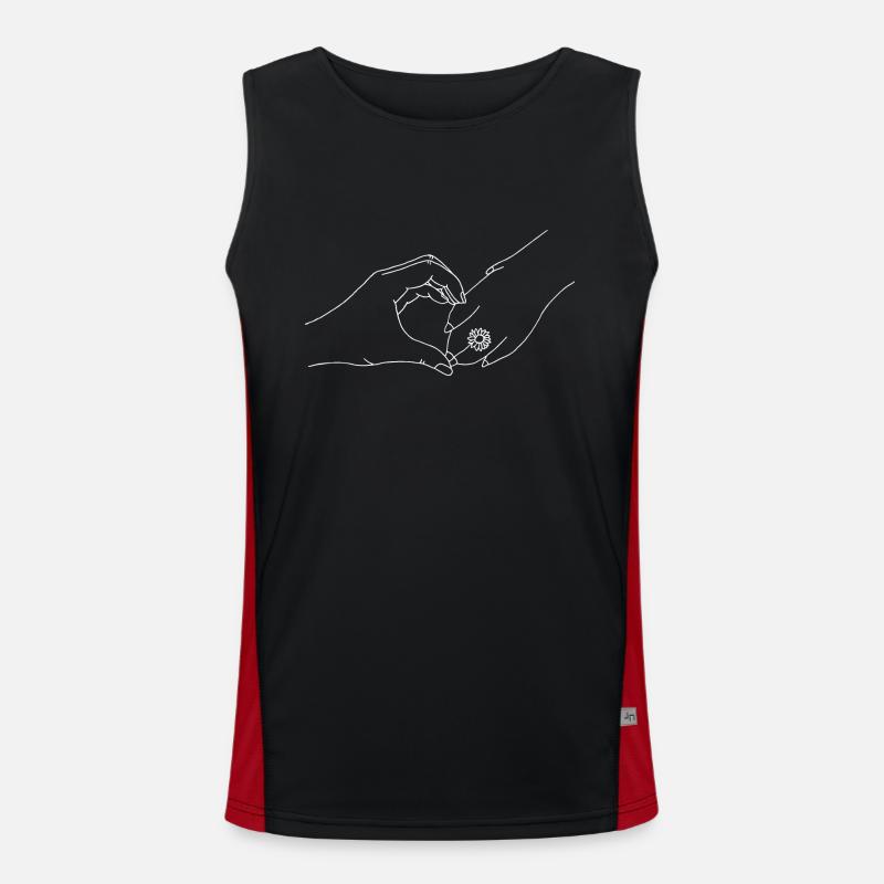Hand mit Pfote Funktionelles Kontrast-Tank Top für Männer 