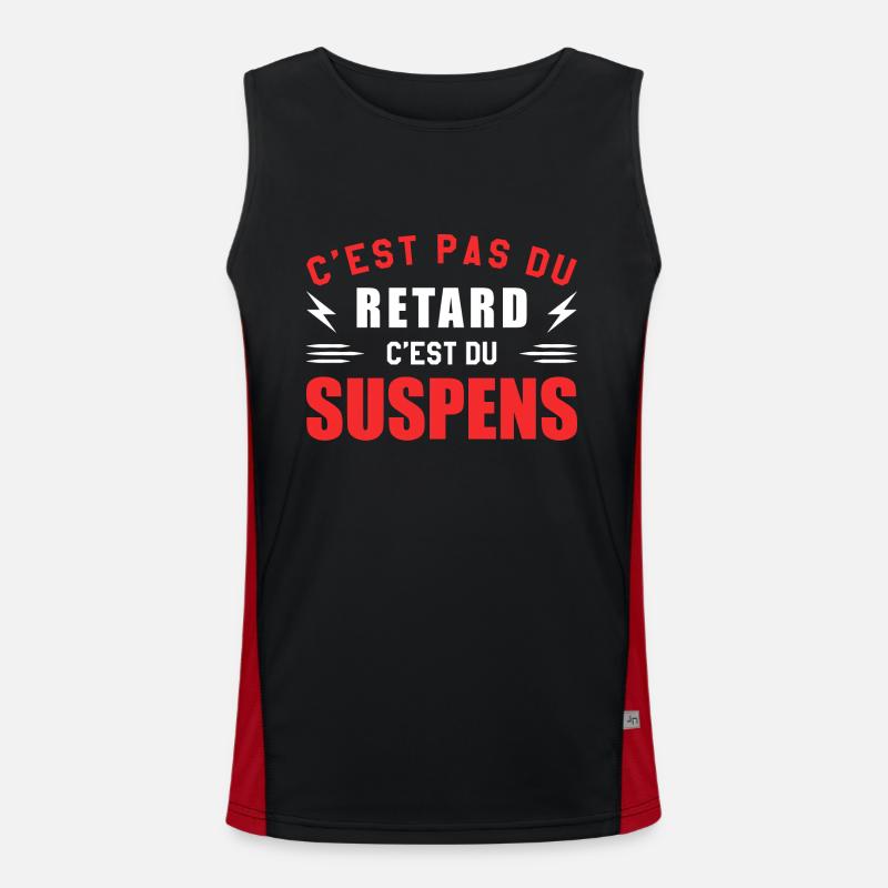 It's not delay, it's suspense Men's Functional Contrast Tank Top 