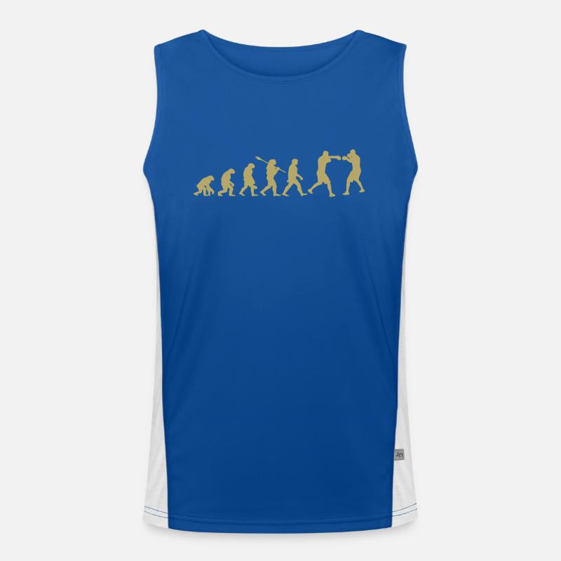 Evolution des Boxens | Boxer-Geschenk Funktionelles Kontrast-Tank Top für Männer 