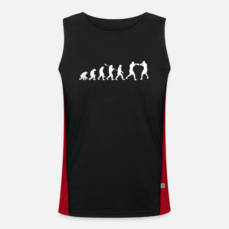 Evolution of Boxing | Boxer Gift Men's Functional Contrast Tank Top 