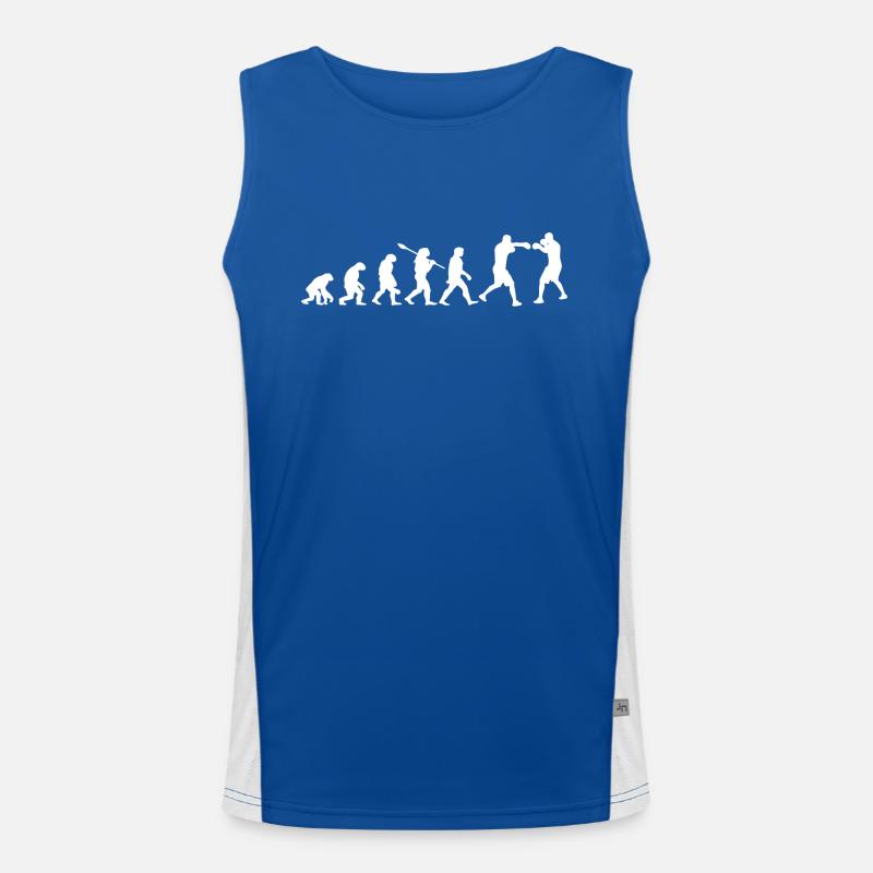 Evolution des Boxens | Boxer-Geschenk Funktionelles Kontrast-Tank Top für Männer 