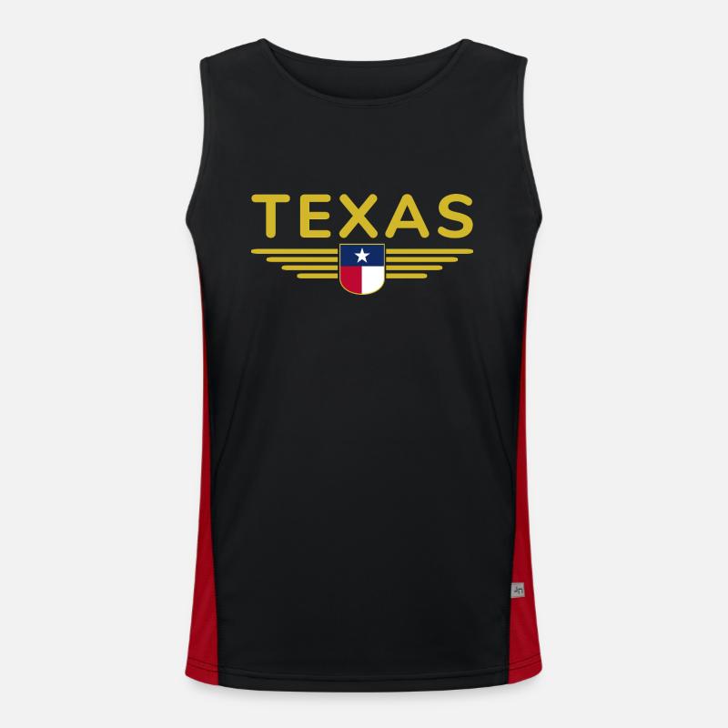 Texas Fan T-Shirt – Lone Star Style Men's Functional Contrast Tank Top 