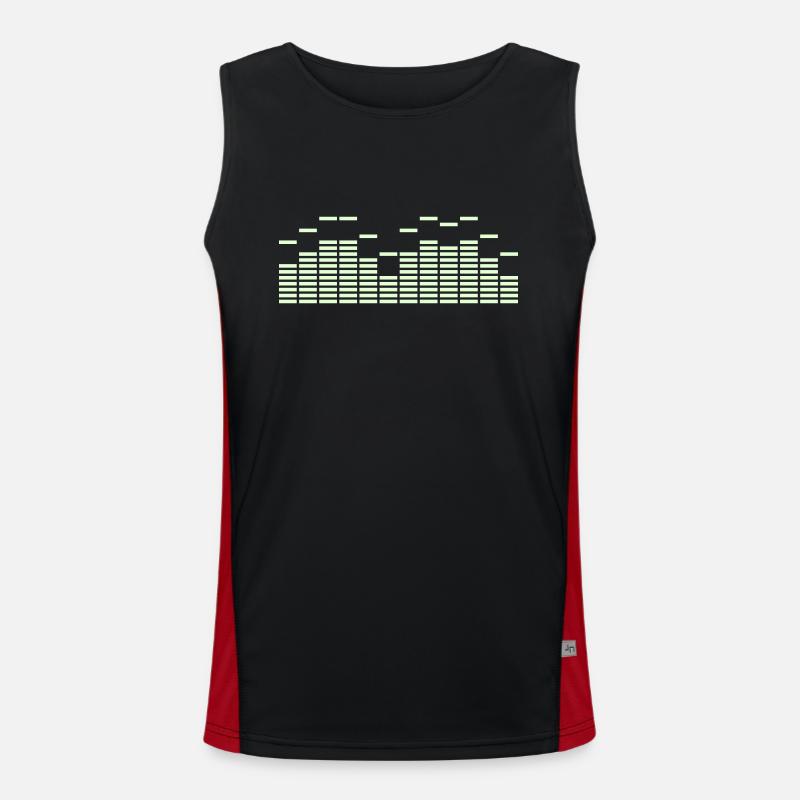EQ EQUALIZER mit peakhold FREQUENZ BEAT MUSIK Funktionelles Kontrast-Tank Top für Männer 