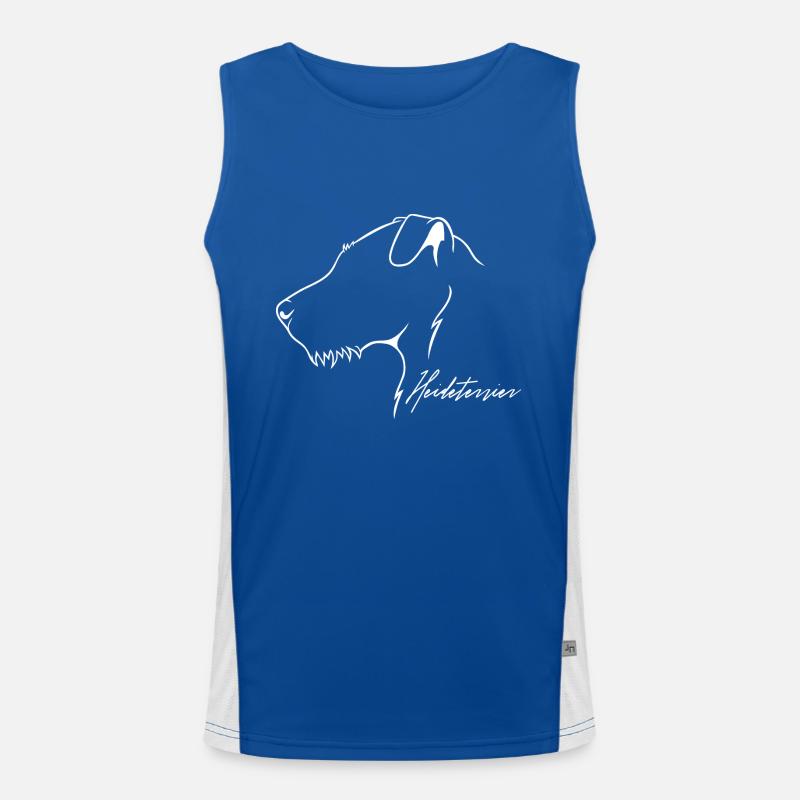 Heideterrier Profil Hunde Jagdhunde Wilsigns Funktionelles Kontrast-Tank Top für Männer 