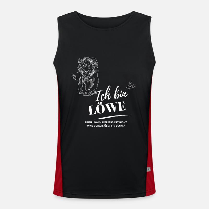 Ich bin Löwe Sternzeichen Astrologie Funktionelles Kontrast-Tank Top für Männer