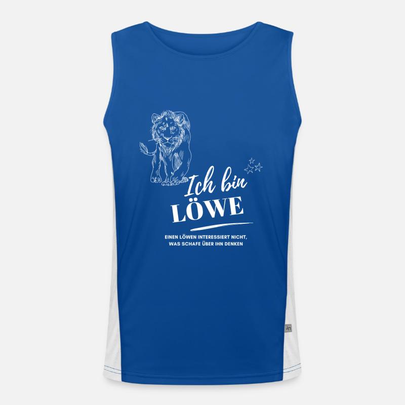 Ich bin Löwe Sternzeichen Astrologie Funktionelles Kontrast-Tank Top für Männer 