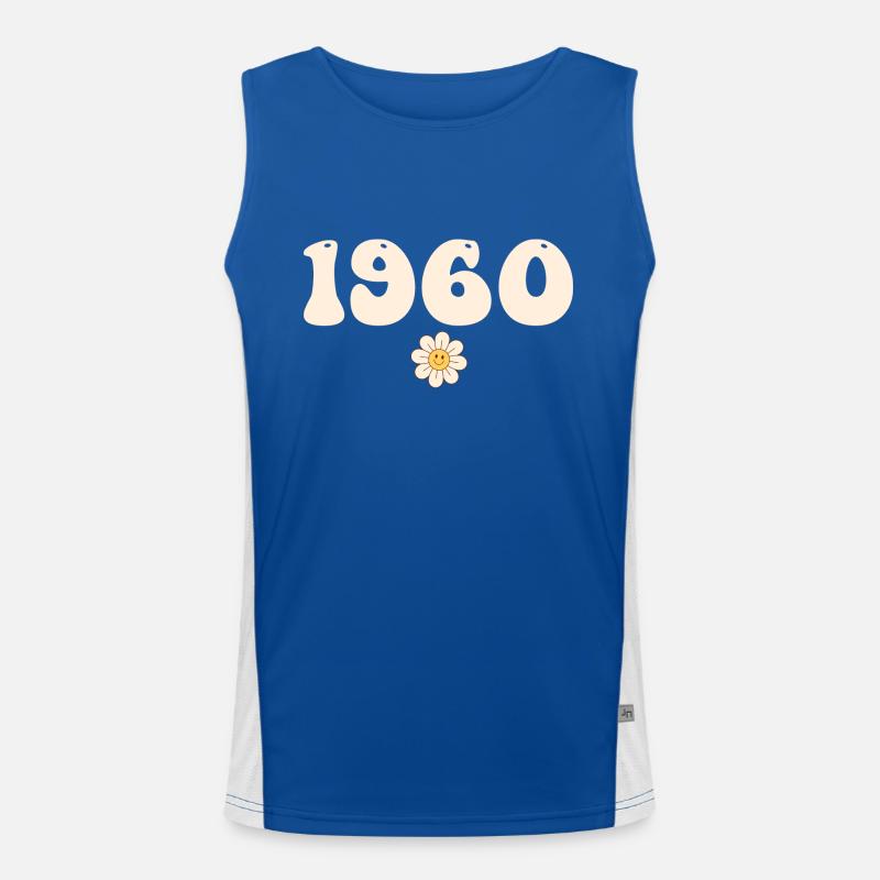 1960 - Geschenk geboren 1960 Funktionelles Kontrast-Tank Top für Männer 