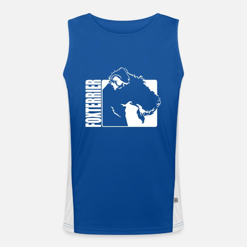 Foxterrier Profil Hunde Hund Wilsigns Funktionelles Kontrast-Tank Top für Männer 