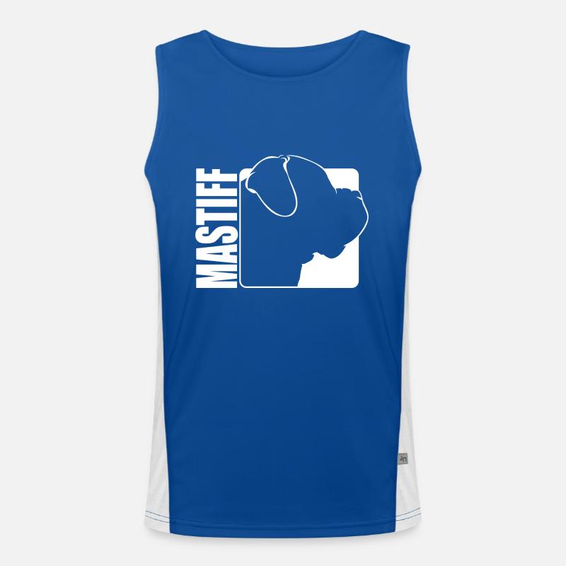 Mastiff Profil Hund Hunde Wilsigns Funktionelles Kontrast-Tank Top für Männer 