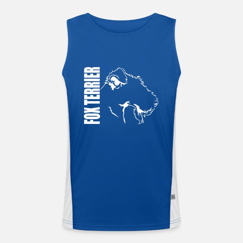 FOX TERRIER Profile Dogs Dog Wilsigns Men's Functional Contrast Tank Top 