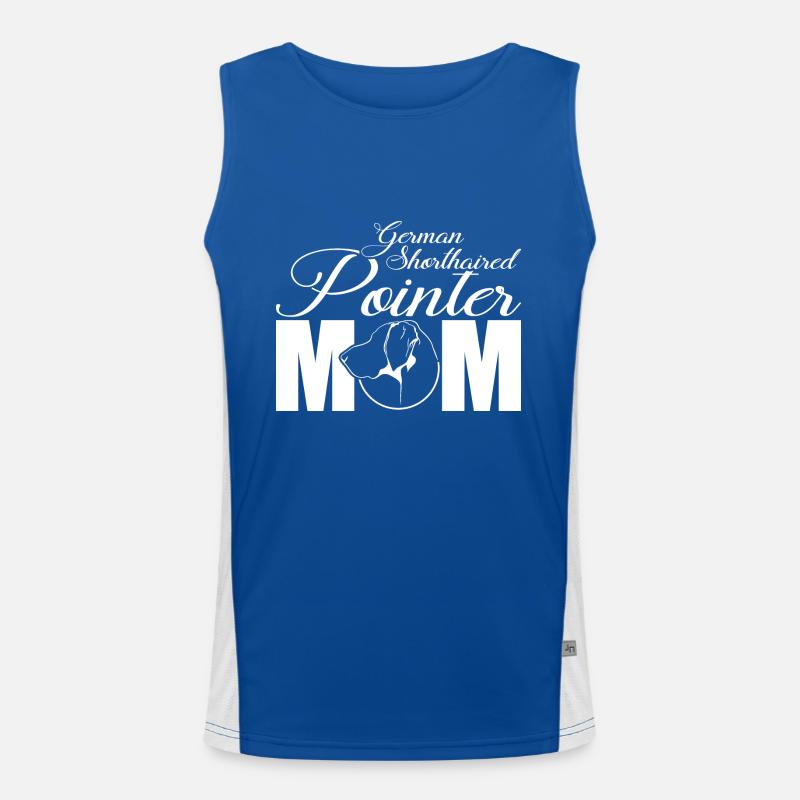German Shorthaired Pointer Profile Mom Wilsigns Men's Functional Contrast Tank Top 