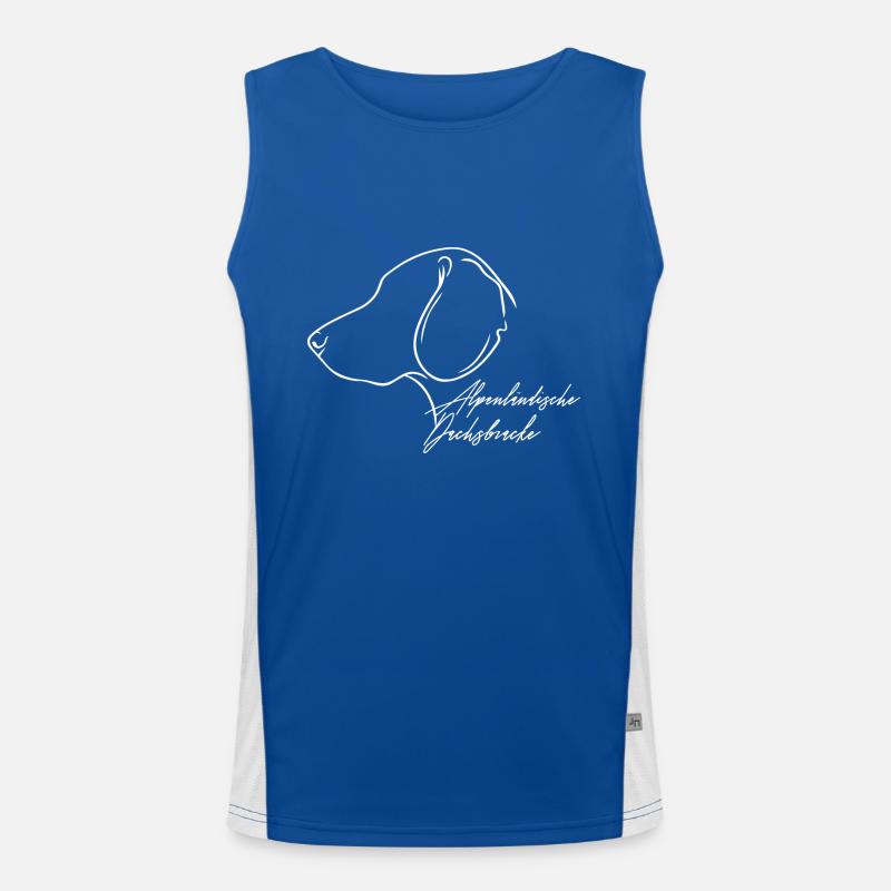 Alpenländische Dachsbracke Profil Hunde Hund Funktionelles Kontrast-Tank Top für Männer 