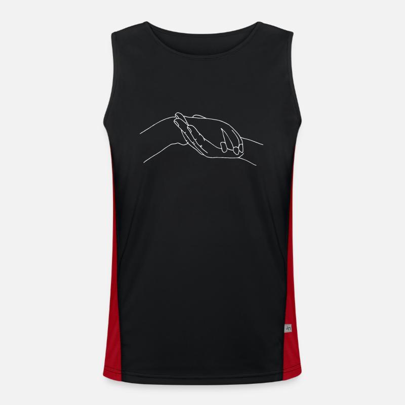Hand mit Pfote Funktionelles Kontrast-Tank Top für Männer 