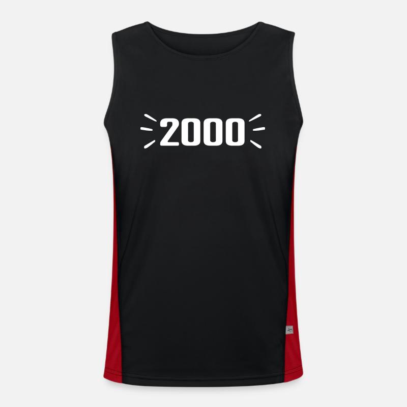2000 - Geburtstagsgeschenk 2000 Funktionelles Kontrast-Tank Top für Männer 