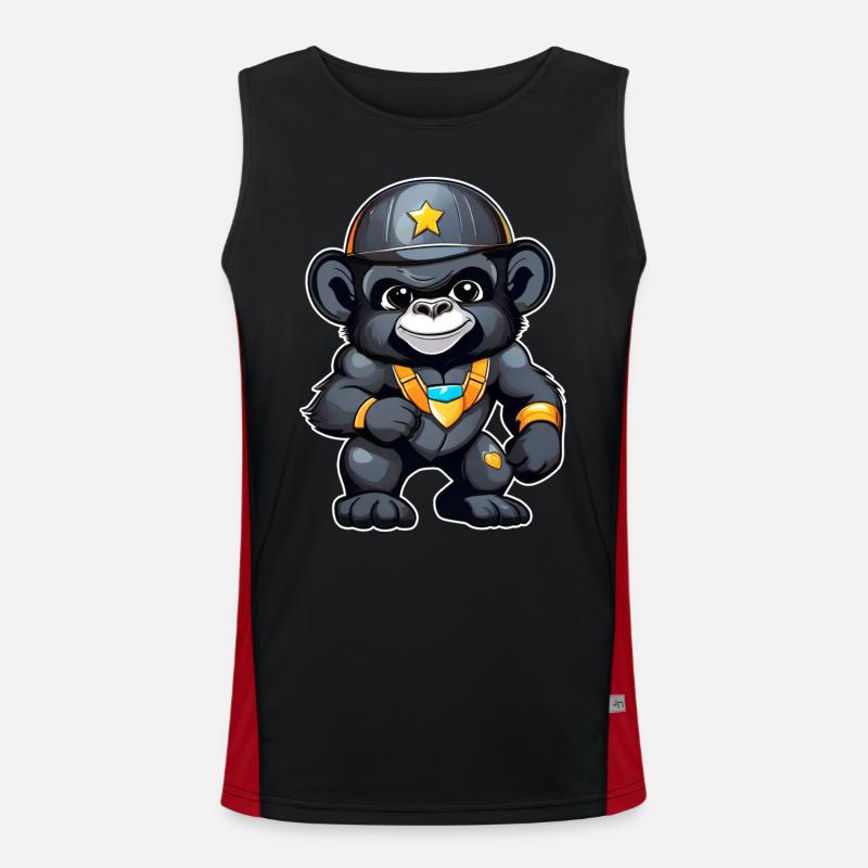 Cute Gorilla Men's Functional Contrast Tank Top 