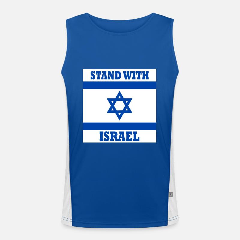 Stand with israel Débardeur respirant contrasté Homme 