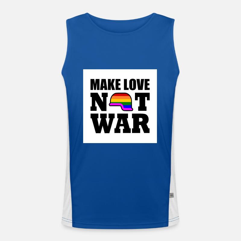 Make love not war Men's Functional Contrast Tank Top 