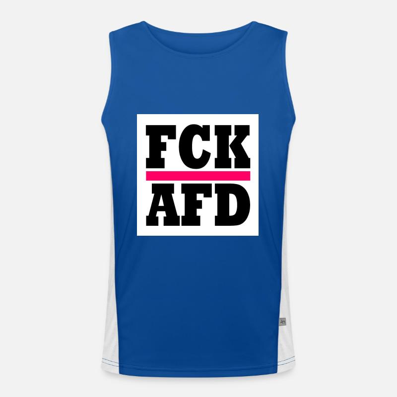 Fck afd Funktionelles Kontrast-Tank Top für Männer 