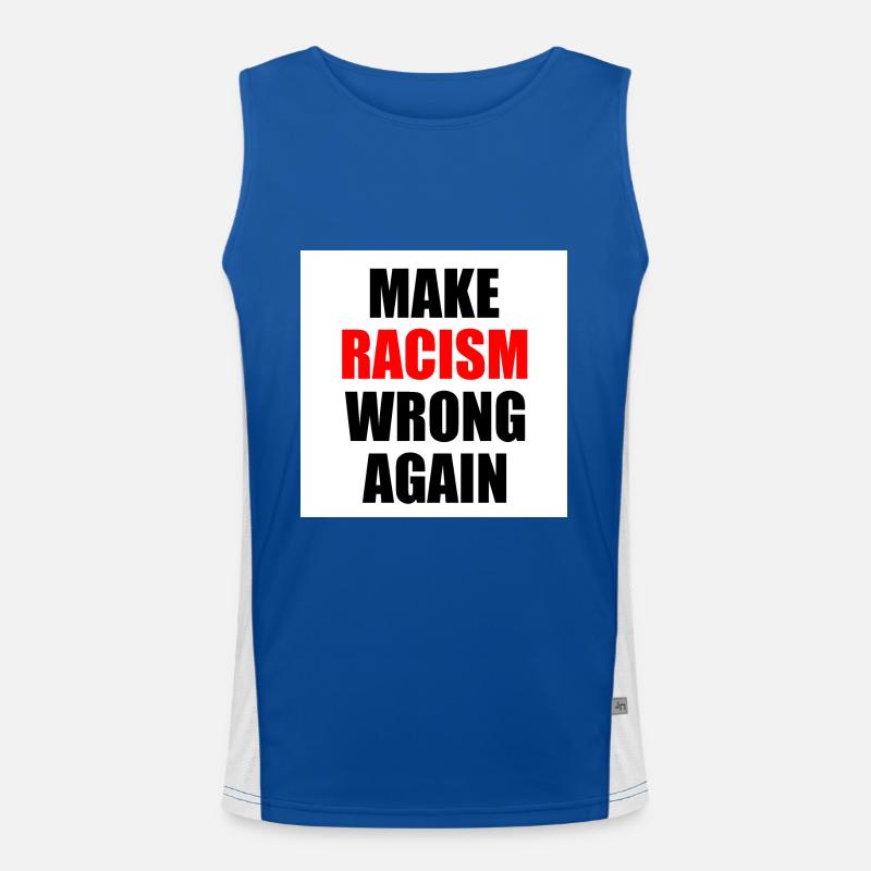 make racism wrong again Funktionelles Kontrast-Tank Top für Männer 