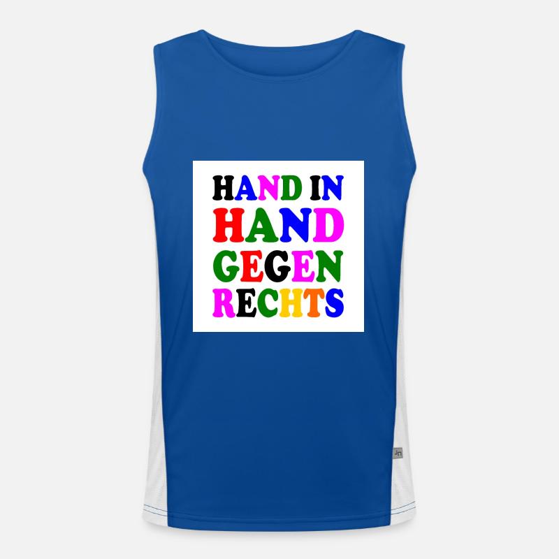 Gegen rechts Funktionelles Kontrast-Tank Top für Männer 