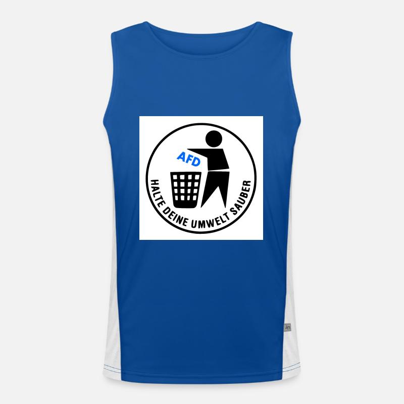 halte deine umwelt sauber Funktionelles Kontrast-Tank Top für Männer 