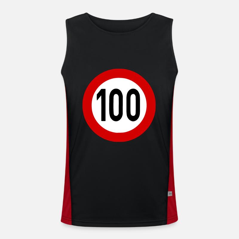 Tempolimit 100 Funktionelles Kontrast-Tank Top für Männer 
