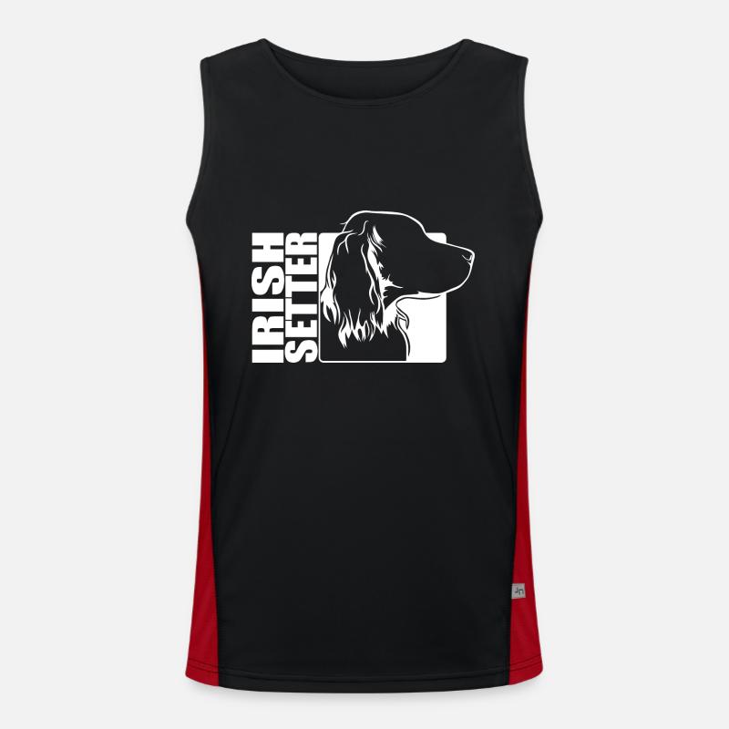 Irish Setter Profil Hunde Hund Wilsigns Funktionelles Kontrast-Tank Top für Männer 