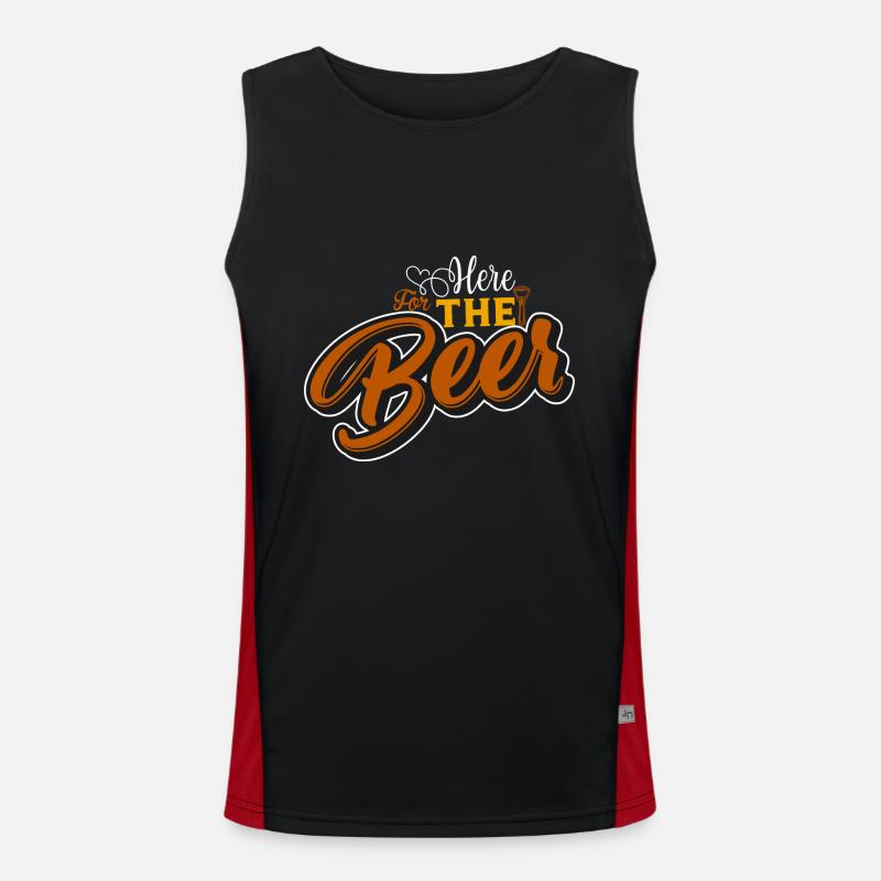 Here for the beer Men's Functional Contrast Tank Top 