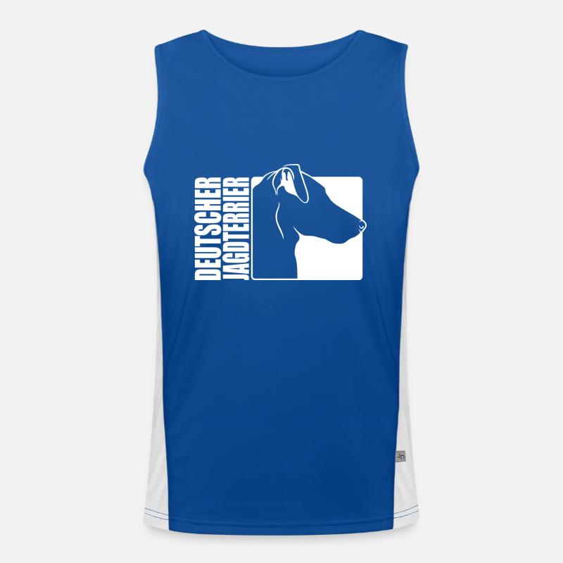 Deutscher Jagdterrier Profil Hunde Hund Wilsigns Funktionelles Kontrast-Tank Top für Männer 