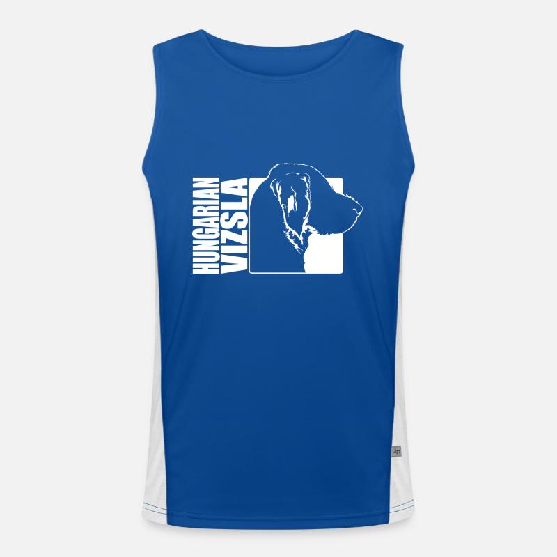 Hungarian Vizsla Drahthaar Profil Hunde Wilsigns Funktionelles Kontrast-Tank Top für Männer 