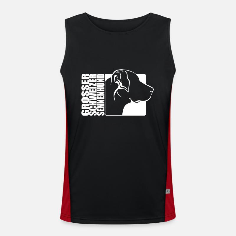 Grosser Schweizer Sennenhund Profil Hund Wilsigns Funktionelles Kontrast-Tank Top für Männer 