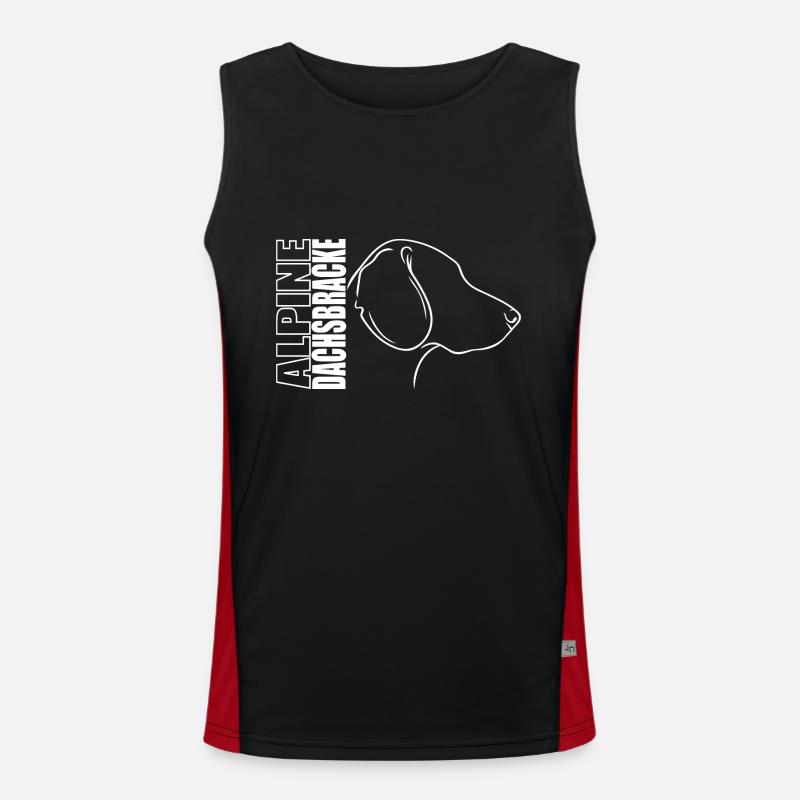 Alpine Dachsbracke Profil Hunde Hund Wilsigns Funktionelles Kontrast-Tank Top für Männer 