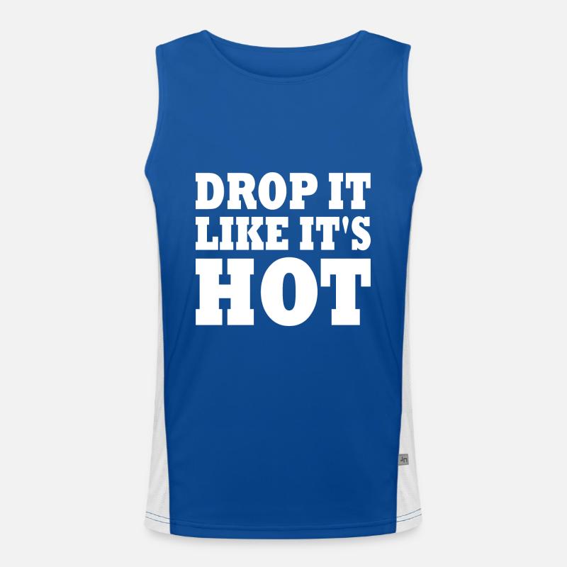 Drop it like its hot Men's Functional Contrast Tank Top 