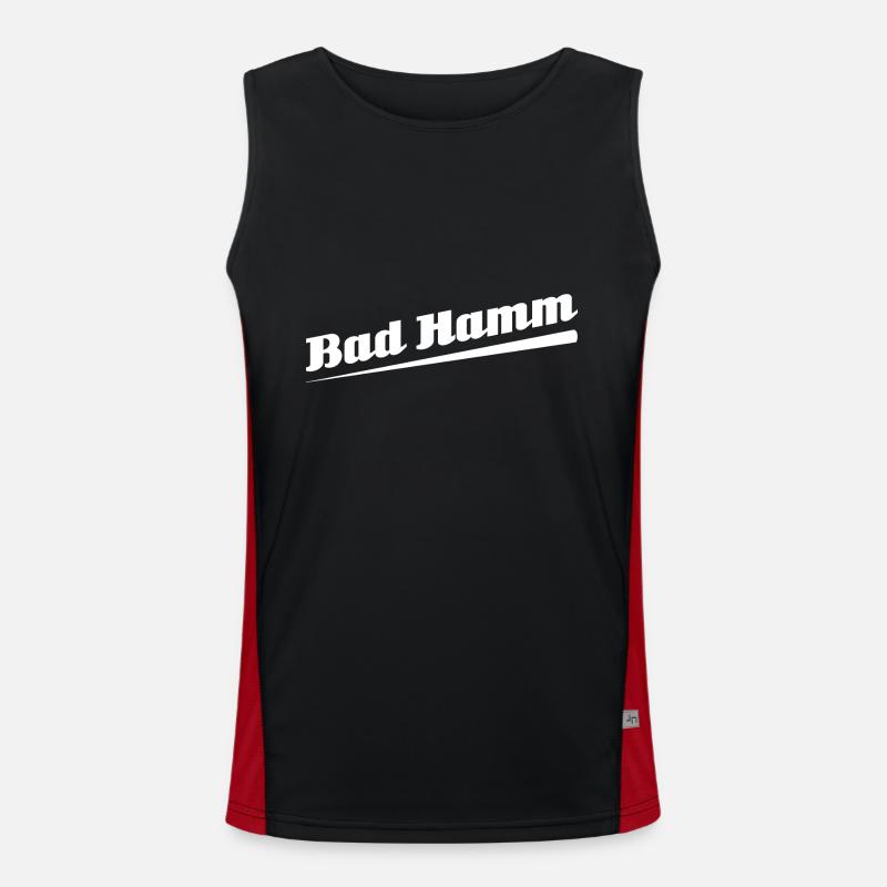 Bad Hamm - Textdesign mit Stadtnamen Funktionelles Kontrast-Tank Top für Männer 