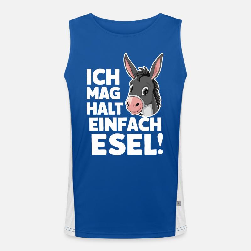 Esel Eselchen Maultier Muli Funktionelles Kontrast-Tank Top für Männer 
