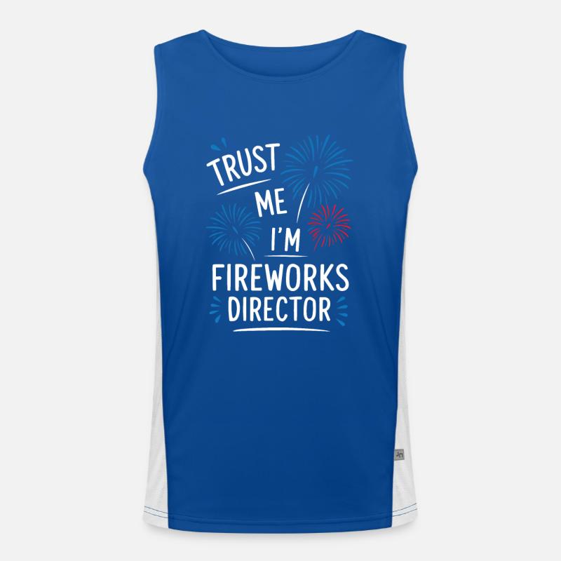 Pyrotechniker Feuerwerk Pyrotechnik Funktionelles Kontrast-Tank Top für Männer 