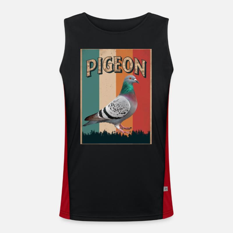 Taube Tauben Tier Vogel Funktionelles Kontrast-Tank Top für Männer 