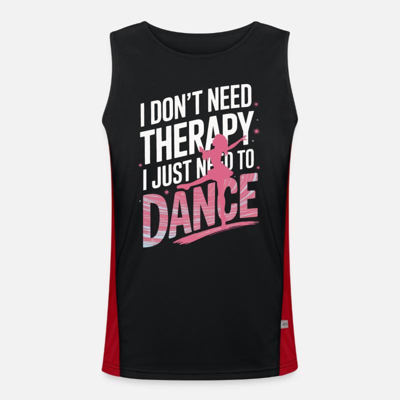 Dancing Dancers Dancing - Men's Functional Contrast Tank Top  - black/red