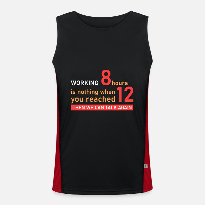 Work 12 hours! Men's Functional Contrast Tank Top 