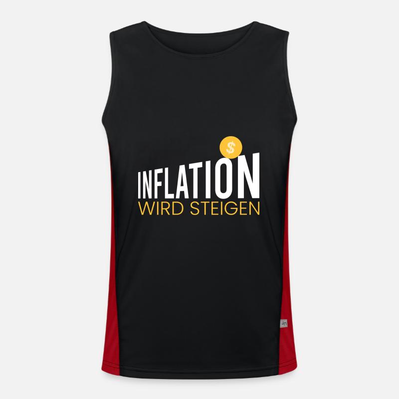 Inflation wird steigen Funktionelles Kontrast-Tank Top für Männer 