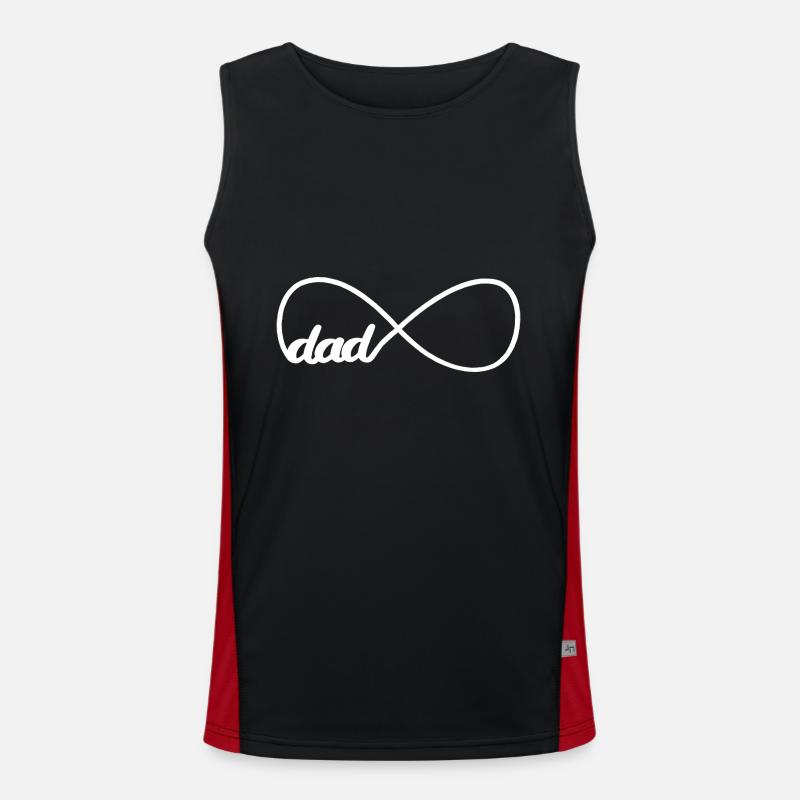 dad forever - Men's Functional Contrast Tank Top  - black/red