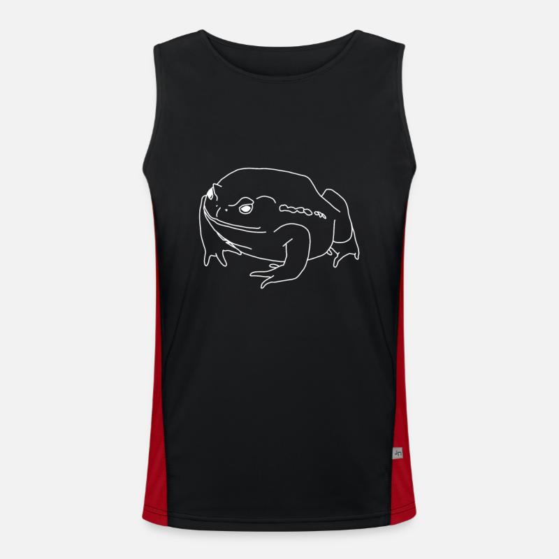 Toad - Men's Functional Contrast Tank Top  - black/red
