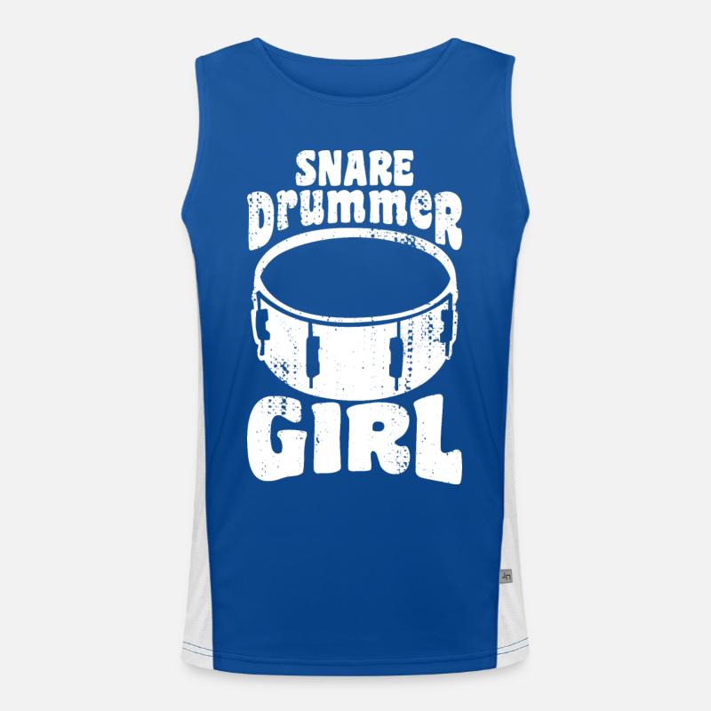 Trommler Mädchen Funktionelles Kontrast-Tank Top für Männer 