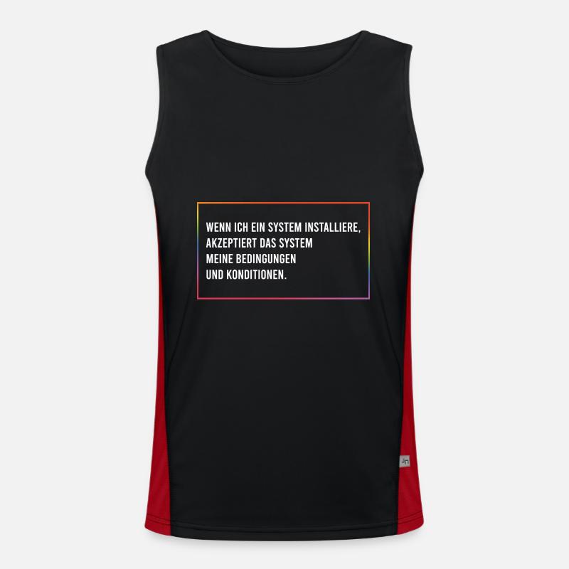 Wenn ich ein System installiere Funktionelles Kontrast-Tank Top für Männer 