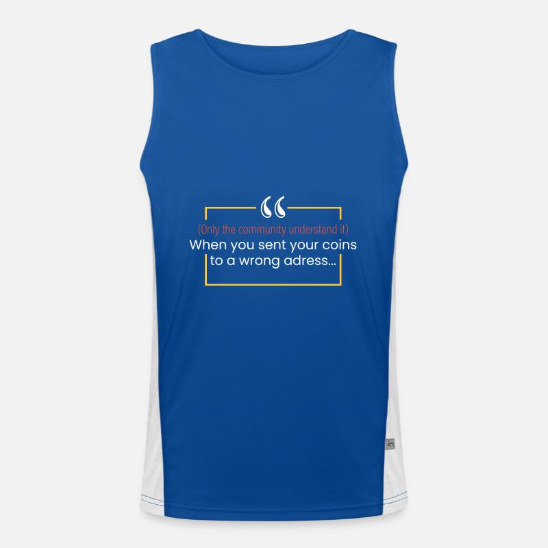 Coins sent to an incorrect address.. Men's Functional Contrast Tank Top 