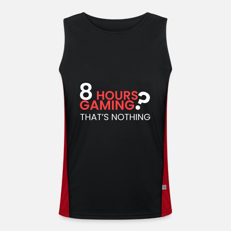 Playing for 8 hours is nothing Men's Functional Contrast Tank Top 