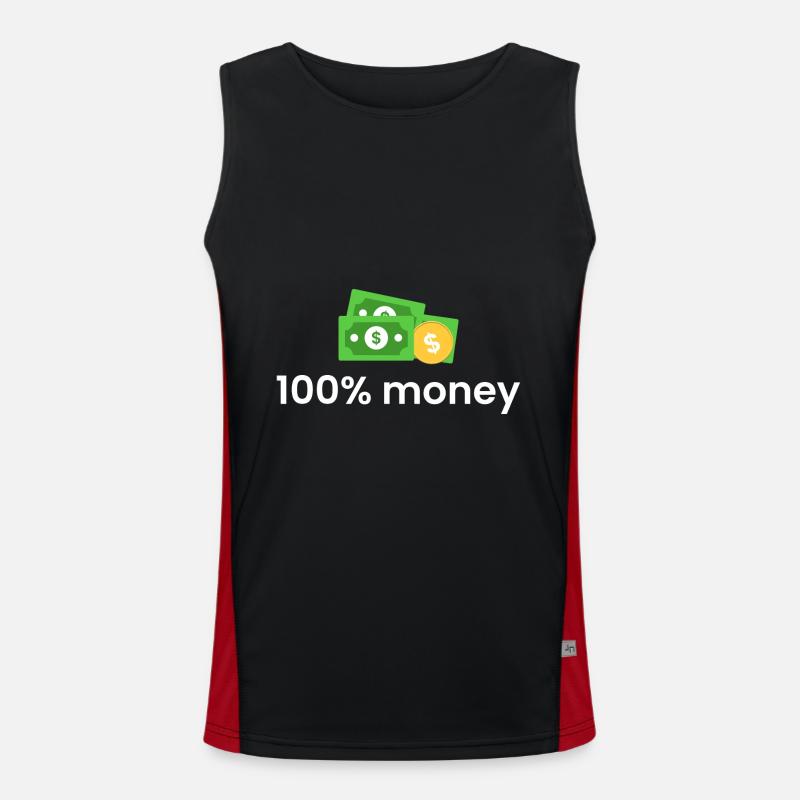 100% Geld Funktionelles Kontrast-Tank Top für Männer 