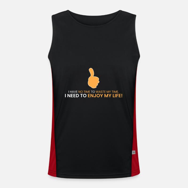 Pas de temps à perdre mon temps! Débardeur respirant contrasté Homme 