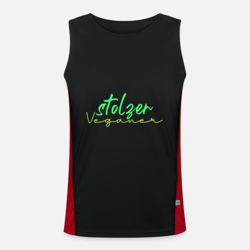 stolzer Veganer Funktionelles Kontrast-Tank Top für Männer 